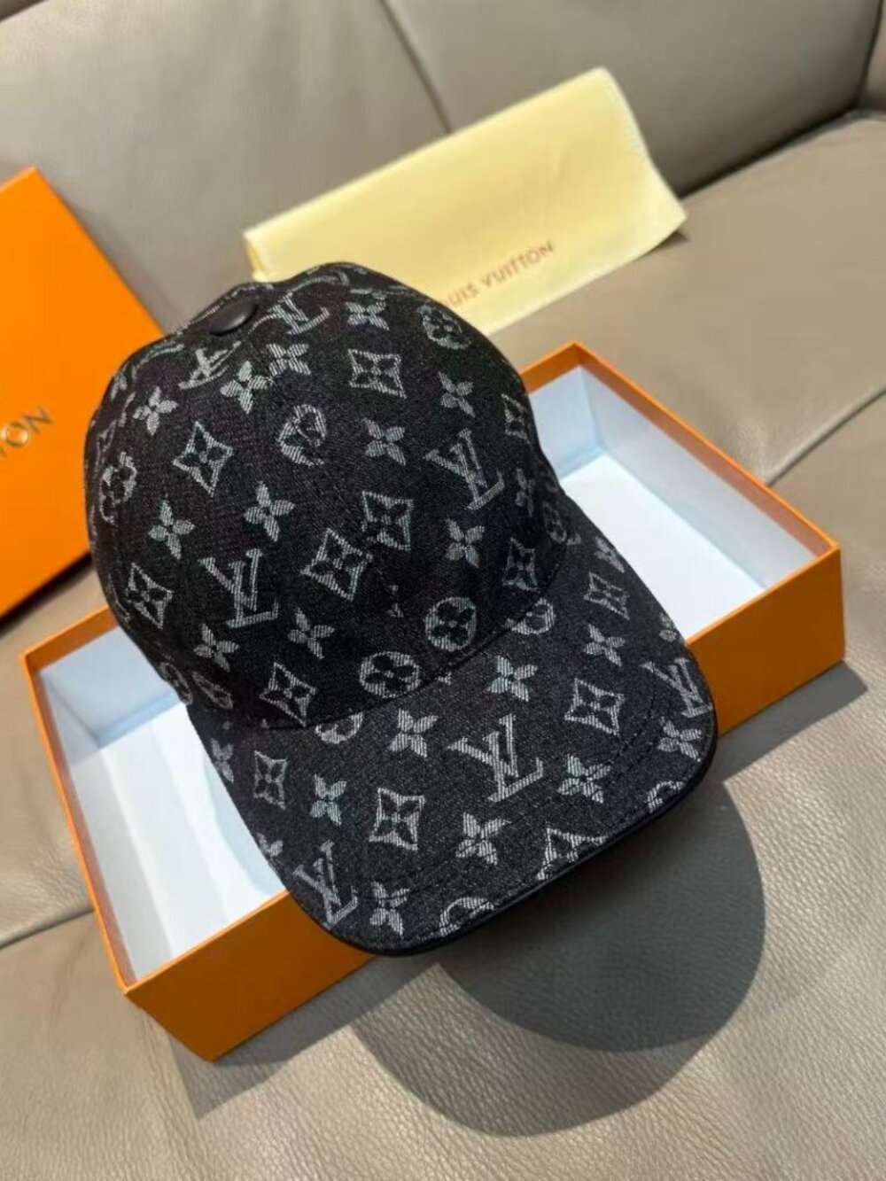 Louis Vuitton Black Baseball Cap